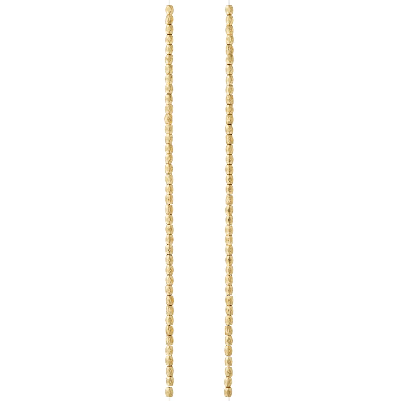 Hamilton Gold Metal Faceted Cube Beads by Bead Landing®, 3mm